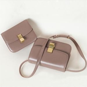 حقيبة اليد 2021 جديدة للأزياء بسيطة مربعة حقيبة مربعة جودة PU Leather Women Womens Handbag Lock Counter Messenger Bags289e
