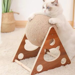 Scratchers Cat Scratcher Kitten Scratching Board Sisal Rope Ball Toy Cats Scratch Pet Sliping Paws Supplies Cats Scratching Toys Scratcher