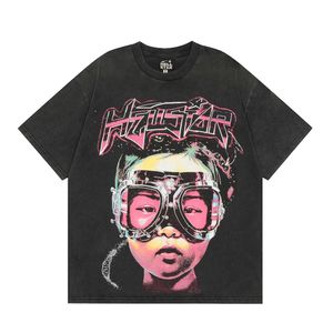 Magliette Hellstar Magliette da uomo Magliette da donna Hip Hop Streetwear Maniche corte stampate alla moda Maglietta firmata T-shirt da coppia ampia Graffiti T-shirt divertente Moda 59