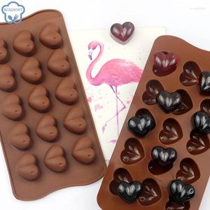 Bakning mögel hjärta choklad konditorie godis bar mögel kaka dekoration kök tillbehör silikon mögel 2024