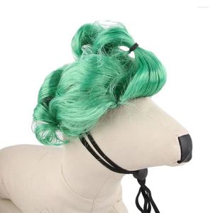 Parrucche novità per abbigliamento per cani Parrucca realistica regolabile per animali domestici per cani Gatti Divertenti costumi cosplay Accessori per capelli Cross-dressing