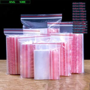 Bangle 100pcs High Clear Small Plastic Gifts Jewelry Ziplock Bag Reclosable Nail Powder Hardware Bracelets Beads Spice Trial Pouches