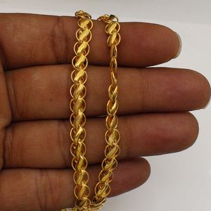 Kup 22K żółty złoto naszyjnik z czystym ręcznie robionym złotym łańcuchem dla mężczyzn i kobiet użytecznych przez indyjskich eksporterów