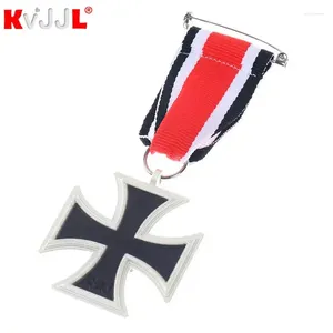 Broscher 1pc antik hantverk utländsk medalj Tyskland 1939 Iron Cross Badge 2nd Class med bandhantverk