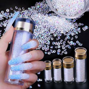 Lucite 1045g Glitter Micro Ruh Boncukları Küçük Cam Pırlanta Havyar Tail Art Rhinestones Süslemeleri Temiz Ab Takı Manikür Takmaları