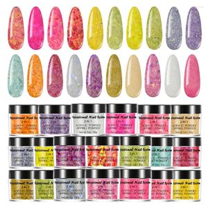 Nail Glitter 4pcs/set Powder Iridescent Mixed Sequins Dust For UV Gel Polish Acrylic Tips Decoration