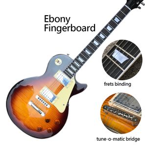 Anpassad butik, tillverkad i Kina, LP Standard Electric Guitar, Ebony Fingleboard, Tune-O-Matic Bridge, Chrome Hardware, Gree Frakt