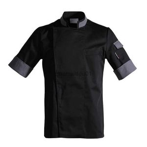 Outros vestuário unissex chef jaqueta homens mulheres cozinheiro casaco preto restaurante uniforme hotel cozinha pastelaria roupas garçom wear