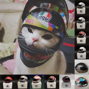 Apparel Cool Pet Helmet Cute Cat Dog Cap Outdoor Anticollision Mini Motorcykel Hjälm Cat Dog Styling Photo Props Pet Cat Dog Hat