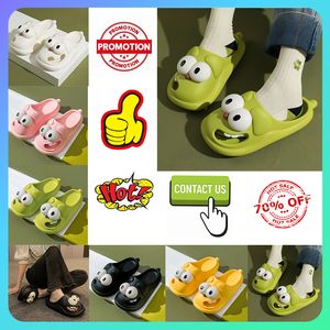 Designer Casual Platform Big Eyed Söta tofflor Män Kvinna Anti Slip slitaresistent lätt vikt Andningsbara mjuka sulor Sandaler Flat Summer Beach Slipper