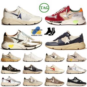 Top Quality Silver Ice Cream Black Designer Casual Shoes Running Sole Vintage Trainers Camouflage Womens Mens Handmade Italy Brand Sneakers Ivory Star Runners
