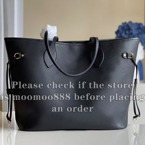 12A All-New Mirror Quality Designer Shopping Bag MM Size Womens Real Leather Black Purse Letters Embossed Tote Luxurys Handbags Composite Shoulder Bag Small Pouch