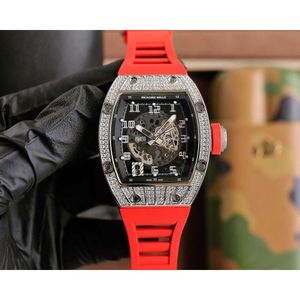 R i c h a r watchmen supeclone AAA automatic mechanical brand watches RM010 waterpoof wsitwatches Anti scatch sapphie mirror ice out relojes B8AH