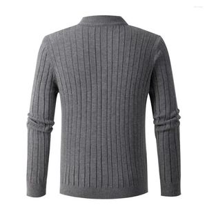 Männer Pullover Männer Gestrickte Pullover Reine Farbe Winter Herbst Dicker Reißverschluss Mit Halbhohem Kragen Solide Für Casual