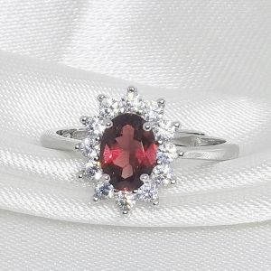 Rings MeiBaPJ Natural Red Garnet Gemstone Trendy Flower Ring for Women Real 925 Sterling Silver Charm Fine Wedding Jewelry