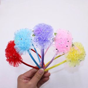 Saç Aksesuarları 5 Renk Bant Grosgrain Dantel Çiçek Kızlar için El Yapımı Yapraklar Çiçeği Yay Saç Bantları Çocuklar