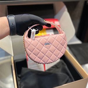 Mini Zipper Women Designer Makeup Bag Gold Hardware Leather Diamond Lattice Luxurious Handbag Vintage Cute Evening Clutch Coin Purse Trend Card Holder Sacoche 17CM