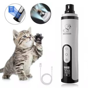 Supplies Electric Pet Nail Grinder with 2 LED Light Professionals Dog Nail Clipper LCD Display USB Rechargeable Cat Paw Grooming Trimmer