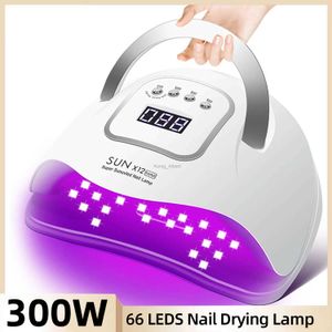 Nagelorter 66LEDS kraftfull UV LED -lampa för naglar 280W nagelorkare för att bota all gel nagellack med rörelseavkänning nagelsalongutrustningl2403