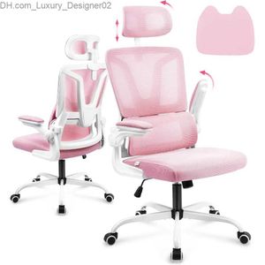 Inne meble bujane biurko biurko różowe ergonomiczne krzesło biurowe z obsługą lędźwiową gier mobilnych Gaming Krzesła komputerowa Q240129