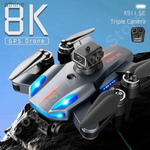 DRONS NYA 2023 K911 SE GPS DRONE 8K Professionell hinder Undvikande 4K Dualhd Camera 5G Brushless Motor Foldble Quadcopter Gifts Toys YQ240129