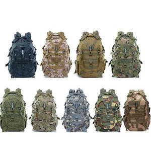 Sacos de caminhada ao ar livre pacote tático/saco/mochila/mochila/assalto combate camuflagem tático molle 25l mochila yq240129