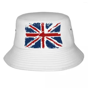 Berets wiader hats flaga brytyjska brytyjska fani Wielkiej Brytanii Shabby Sun Shade Cool Outdoor Summer Fisherman Caps Fisher