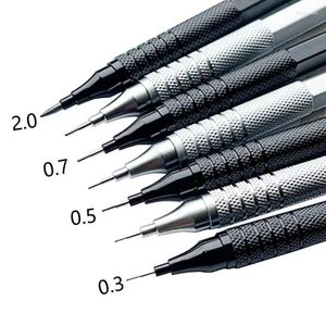 Matita meccanica a basso centro di gravità 0.3/0.5/0.7/2mm Studente Disegno in metallo Speciale Ufficio Scuola Scrittura Rifornimenti d'arte