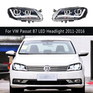 VW Passat B7 LEDヘッドライトアセンブリ11-16 LEDデイタイムランディタイムライトダイナミックストリーマーターンシグナルインジケーターオートパーツ