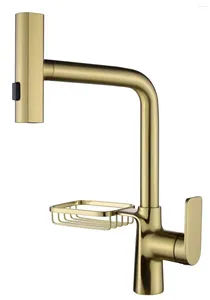 Kitchen Faucets Est Brass Sink Faucet Luxury Top Quality Pull Out Cold Water Tap With Multifunctional Nozzle One Hole