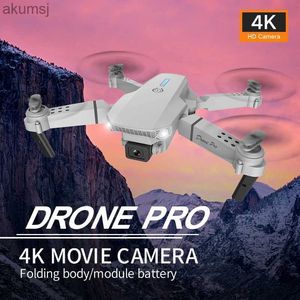 Дроны RC Drone Складной БПЛА Long Endurance 4K Hd Двойная аэрофотосъемка Пульт дистанционного управления Самолет Складной квадрокоптер E88 Мини RC Дроны YQ240129