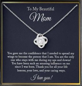 Necklaces Mother's Day Gift Diamond Necklace Customized Blessing Card Gift S925 For Woman Mom Personalized Jewelry Expressing Love Gift