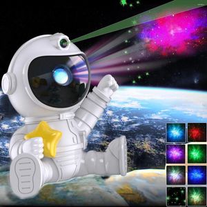 Night Lights Star Galaxies Projector LED Light Starry Sky Astronaut Porjectors Lamp For Decoration Bedroom Room Decor Children Gifts