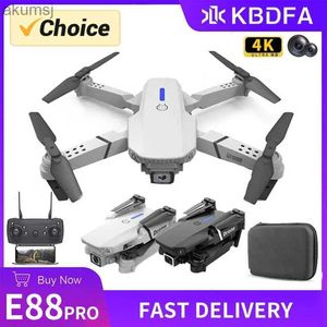 Drones KDBFA 2023 YENİ E88 Pro WiFi FPV Drone Geniş Açılı HD 4K 1080P Kamera Yüksekliği RC Katlanabilir Quadcopter Dron Helikopter Oyuncakları Hediye YQ240129