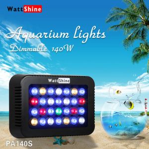 Illuminazione Dimmer Luce per acquario Luci oscuranti per acquari 140W Acquari di barriera Piante acquatiche Illuminazione per crescita a led Luce corallina per acquario