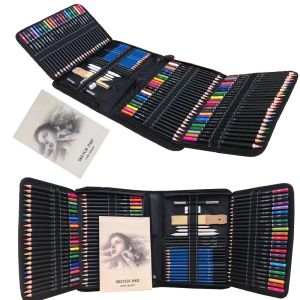 Supplies Best Gift 144 Pcs Pencil Set for Draw Coloring Pencils Art Kit Sketch Pencils Set Drawing Pencil for Artists Kids Art Supplies