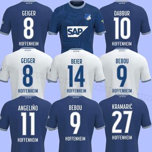 TSG 1899 Hoffenheim 23 24 Thai Quality Soccer Jerseysシャツカスタマイズされたサッカー大人Bebou＃9 Dabbur＃10