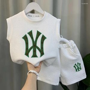 Kleidung Sets Mädchen und Jungen Weste Set 2024 Baby Sommer Kleidung Kinder Ärmelloses T-shirt Shorts 2 stücke Kinder Casual Sport 2-9Y