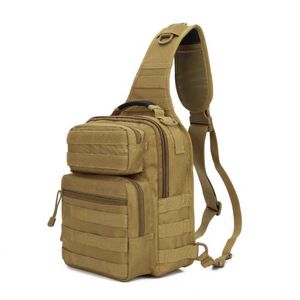 Vandringspåsar Taktisk axelväska Sling Pack Nylon Militär ryggsäck Molle Assault Range Bag Hunt Accessories YQ240129
