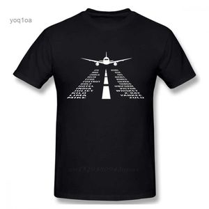 Męskie koszulki Nowatorski samolot fonetyczny pilot tshirts Mężczyzna modny streetwear t-koszul