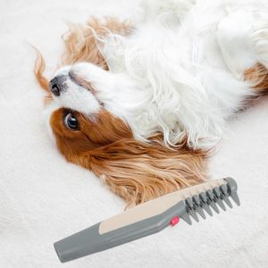 Hundkläder Professional Electric Brush Comb Puppy Cat Hair Trimmer Slicker Quick Cleaning Tool för Pet Grooming