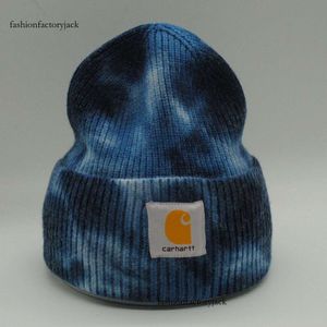 Kompernozja Carter Patch Autumn/Winter Knitted Hat, European and American Trend, mieszany barwnik krawaty, ciepły pulover na zewnątrz, dzianinowy zimny kapelusz