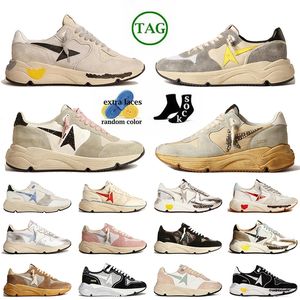 Luxo correndo sola de couro camurça designer glitter sapatos casuais vintage camuflagem treinadores feitos à mão Itália marca mulheres homens marfim estrela tênis acabamento corredores