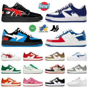 Casual Designer Shoes Sta SK8 Herr Trainers Low Platform Shoes Patent Leather Shark Black White ABC Camo Blue Red Suede Womens Outdoor Skate Outdoor Sneaker Trainers