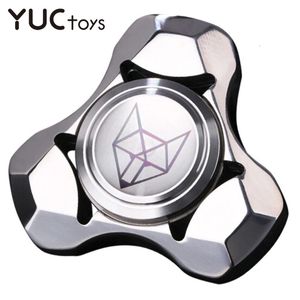 YUC Stainless Steel Hand Spinner Fidget Silent Bearing Metal Ball Mute Edc Toys Finger Gyro Relieve Stress Boy Anxiety Xmas Gift 240125