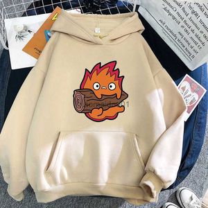 Jaquetas masculinas Chunqiu Hal's Mobile Castle Bonito Impressão Anime Hoodie Mulheres Primavera e Outono Camisola Com Capuz Rua Vestuário L240129