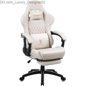 Other Furniture Gaming Chair with Massage Lumbar Support Vintage Style Office Computer Chair PU Leather E-Sports Gamer Chairs Q240129