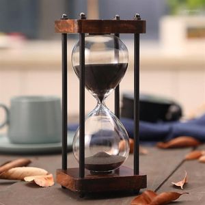 15 minuter timglas sand timer för köksskola modern trä timme glas sandglas sand klocka timers hem dekoration gåva1289w