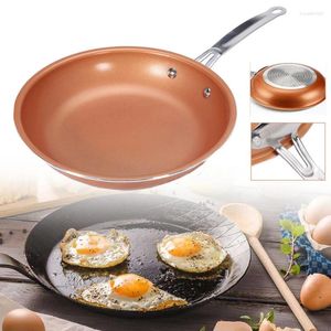 Pannor Nonstick Pan Copper Red Ceramic Induktion Frying Safety 8 10 12 Inch Kitchen Accessories POTS OCH SET COOKWARE