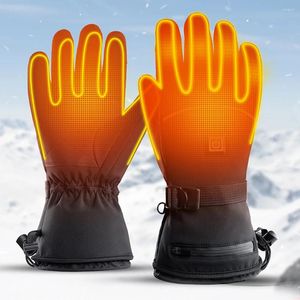 Cycling Gloves Touch Screen Hand Warmer Battery Powered Electric Heated Waterproof 3 Gear Temperature For Climbing Hiking